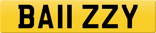BA11 ZZY private number plate
